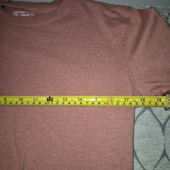 Carhartt Long Sleeved Shirt. SZ Adult XS Or Kids LARGE. Peach ish Color - Picture 4 of 6